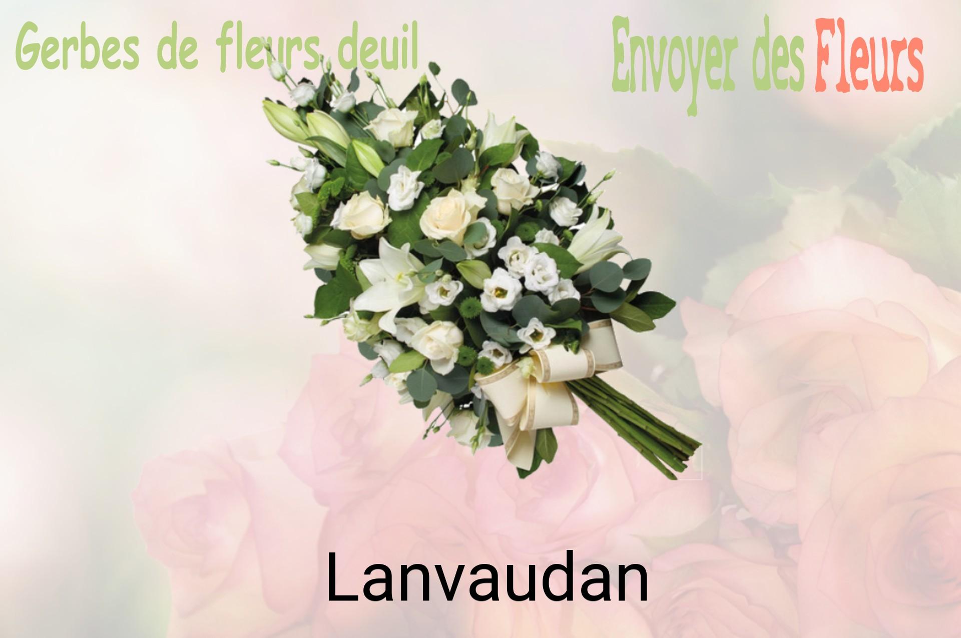 Gerbe de fleurs de deuil livrée à Lanvaudan